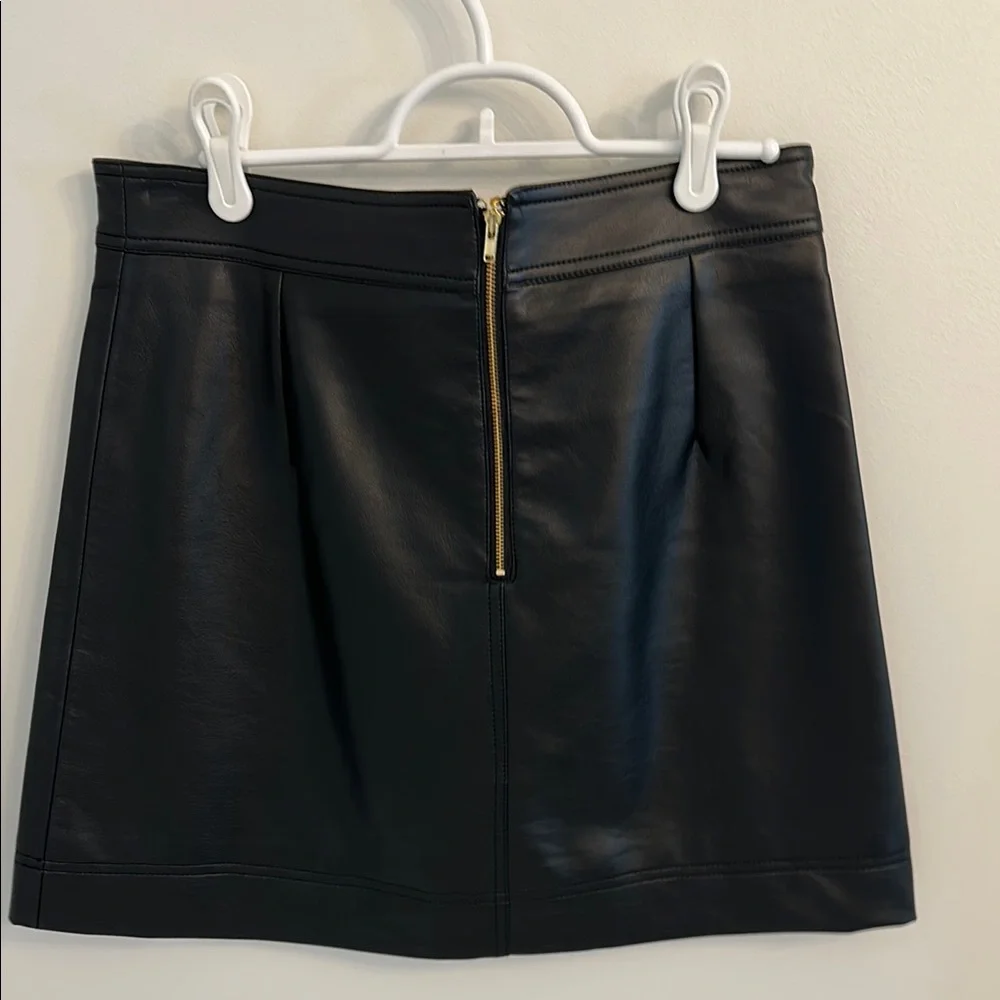 J. Crew Mercantile Faux-leather mini skirt